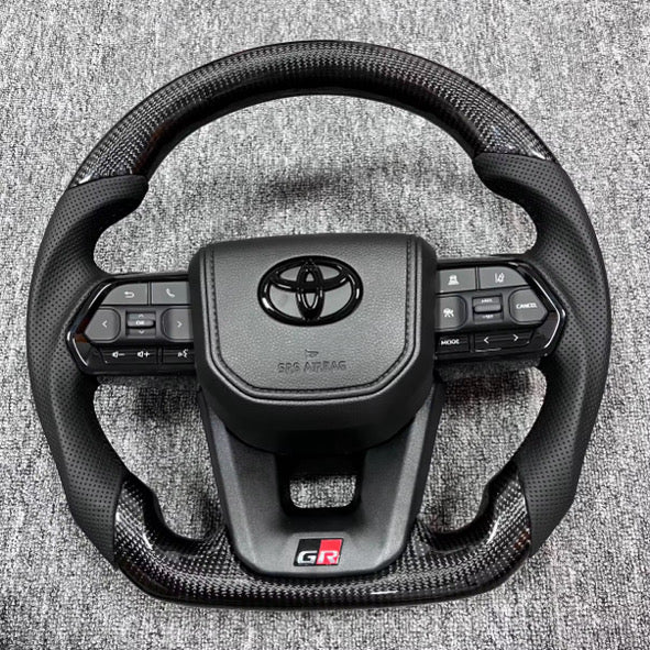 Carbon Fibre Accents Flat Bottom Wheel