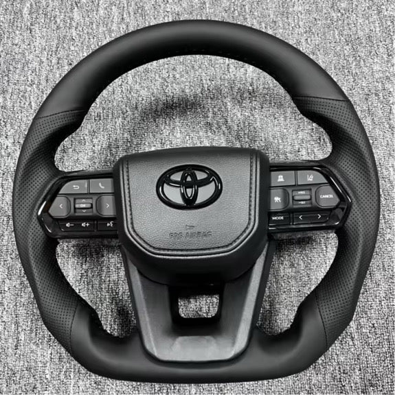 (Non GR) All Black Flat Bottom Wheel